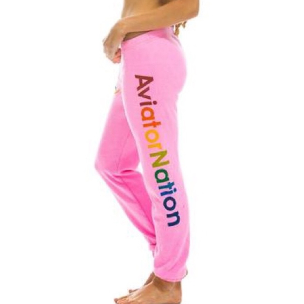 Rare pink av sweatpants women size s